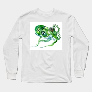 Green Octopus Long Sleeve T-Shirt